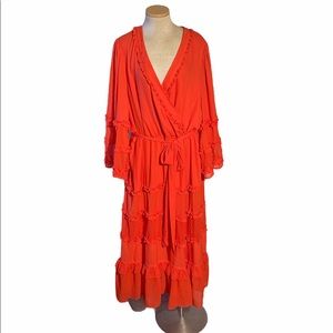 Alexis for Target Angel Sleeve Tiered Ruffle Dress